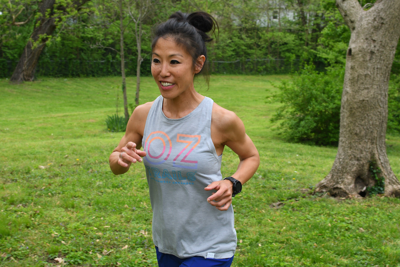 Oz Trails Stacked Color Performance Tank in Gray-Unisex