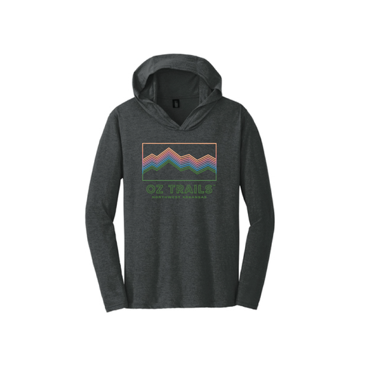 Oz Trails Mountain Scene Hooded Tee in Charcoal-Unisex