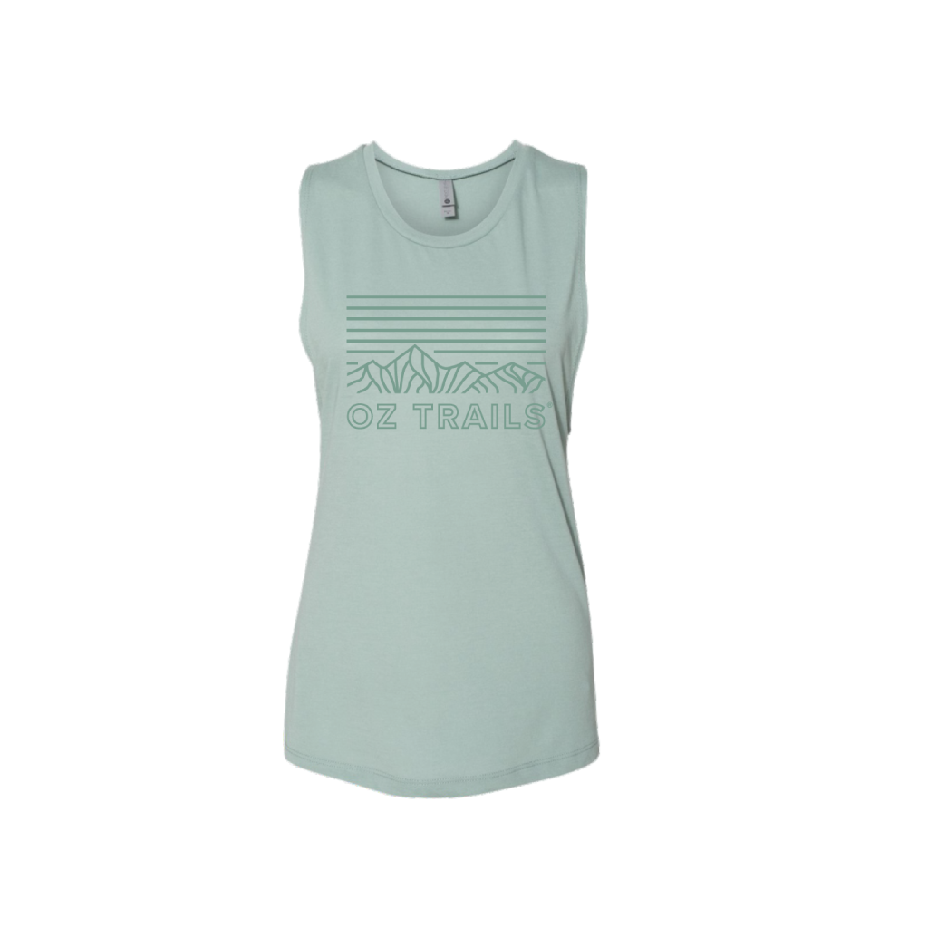 Oz Trails Line It Up Tank in Mist-Women's