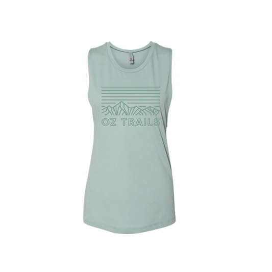Oz Trails Line It Up Tank in Mist-Women's