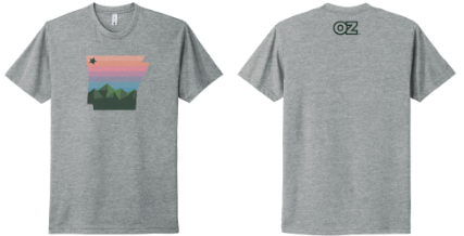 OZ Trails Classic State Tee in Gray-Unisex