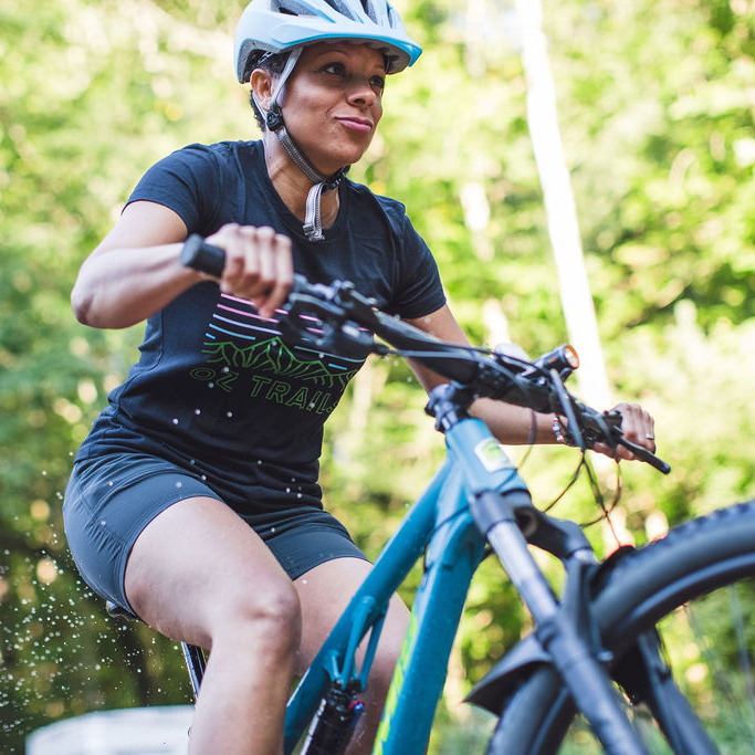 Oz Trails Line It Up Tee in Black-Women's