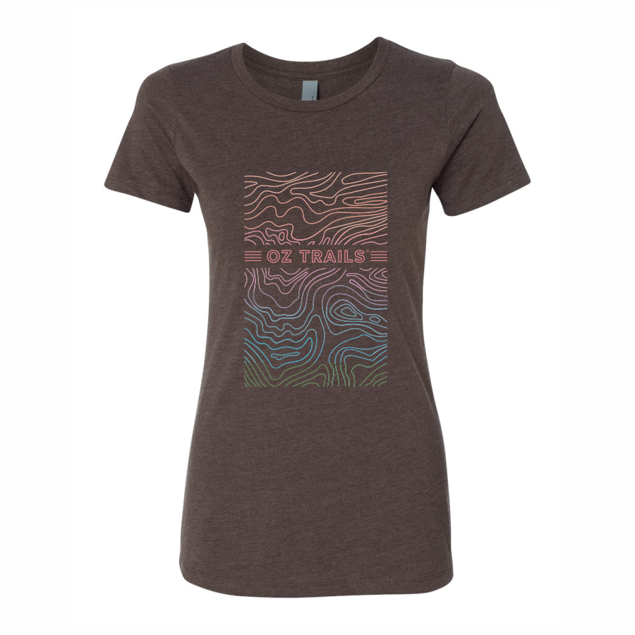 Oz Trails Topo Tee in Espresso-Women's