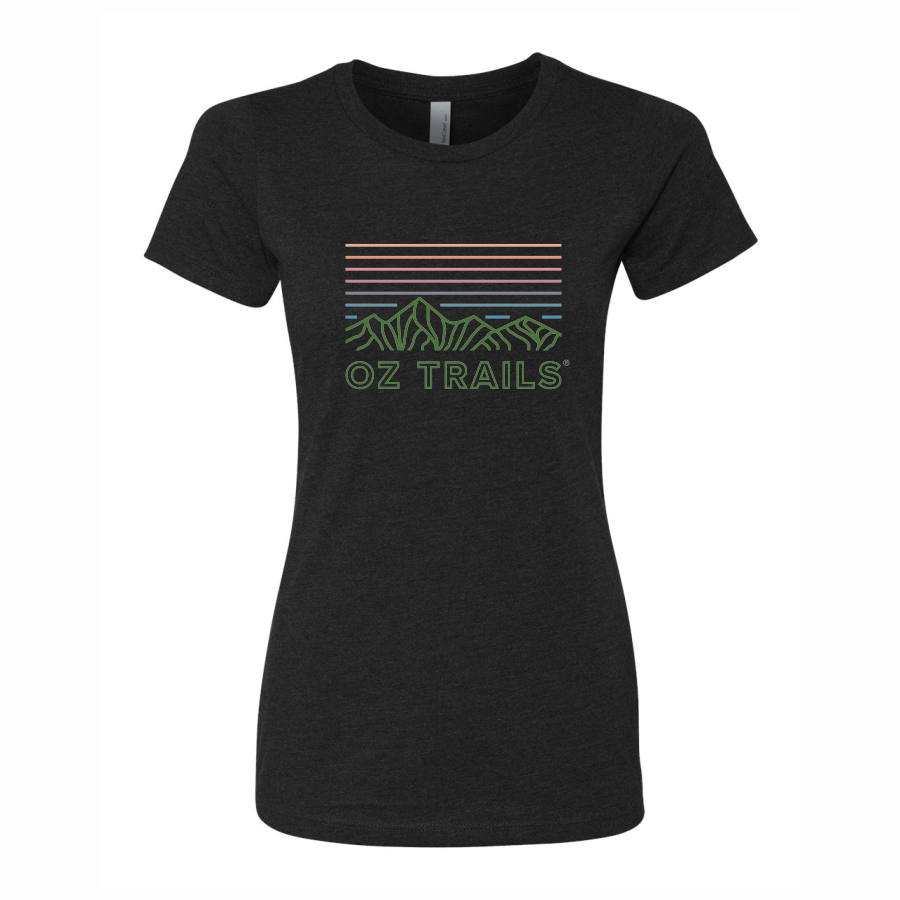 Oz Trails Line It Up Tee in Black-Women's