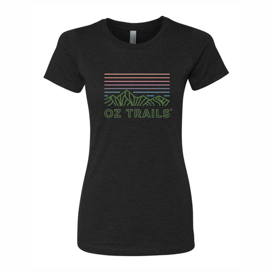Oz Trails Line It Up Tee in Black-Women's